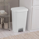 Sterilite StepOn 11.9 gal White Polypropylene Contemporary Automatic Touchless Wastebasket