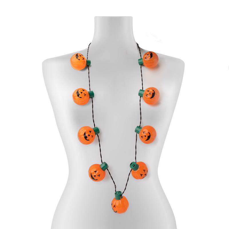 Spooky Lites LED Flashing Halloween Necklace 1 pk