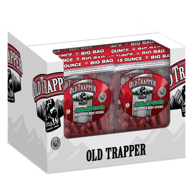 Old Trapper Jalapeno Beef Deli Sticks 15 oz Bagged