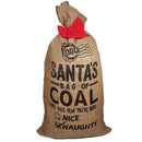 GIFT BAG SANTS COAL BRWN