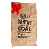FOGO Brown Santa's Bag of Coal Gift Bag