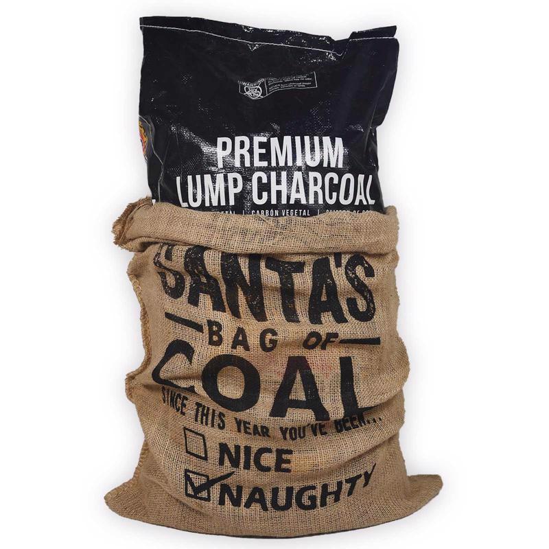 FOGO Brown Santa's Bag of Coal Gift Bag