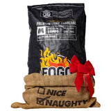 FOGO Brown Santa's Bag of Coal Gift Bag