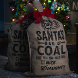FOGO Brown Santa's Bag of Coal Gift Bag