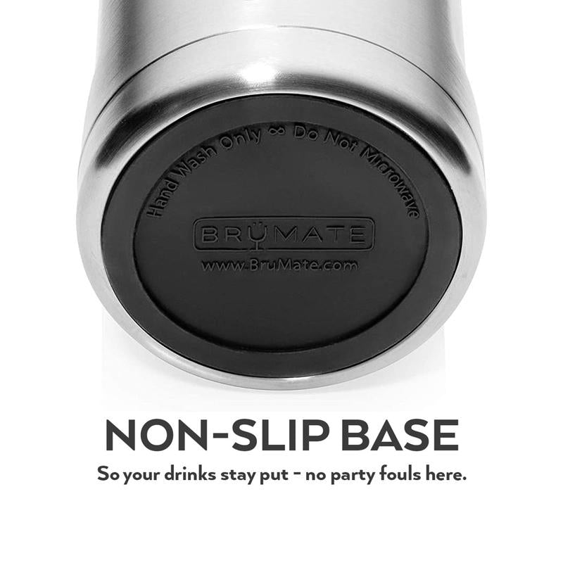 BruMate Hopsulator Trio 16 oz 3-in-1 Matte Gray BPA Free Vacuum Insulated Tumbler