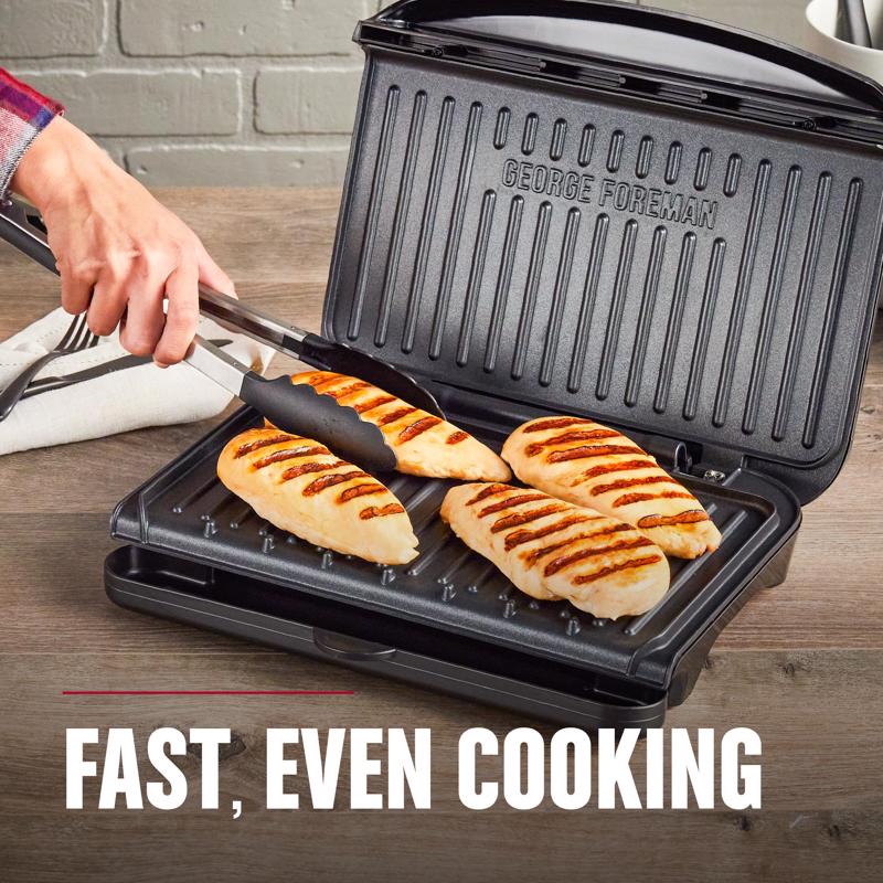 Black+Decker Black Aluminum Nonstick Surface Grill and Panini Press 75 sq in