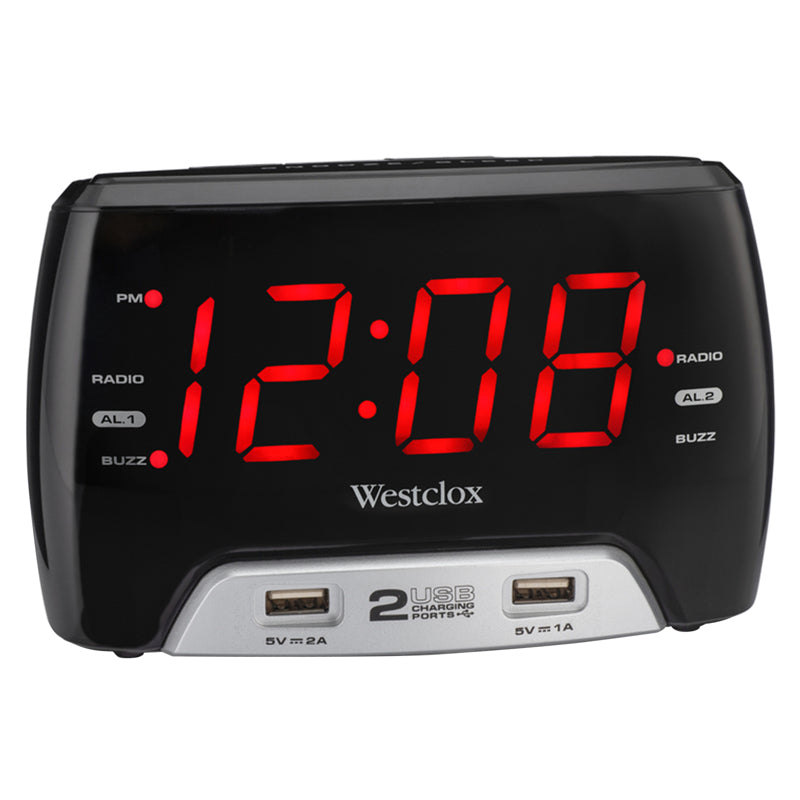 CLOCK RADIO BLACK 1.4"L