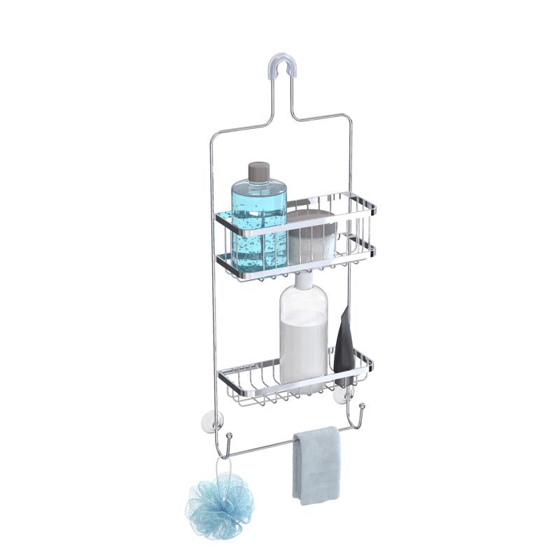 Better Living Astra 25.5 in. H X 5 in. W X 10.98 in. L Chrome Silver Shower Caddy
