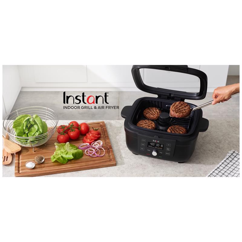 Instant Black Plastic/Stainless Steel Nonstick Surface Electric Grill 4 qt. cap.