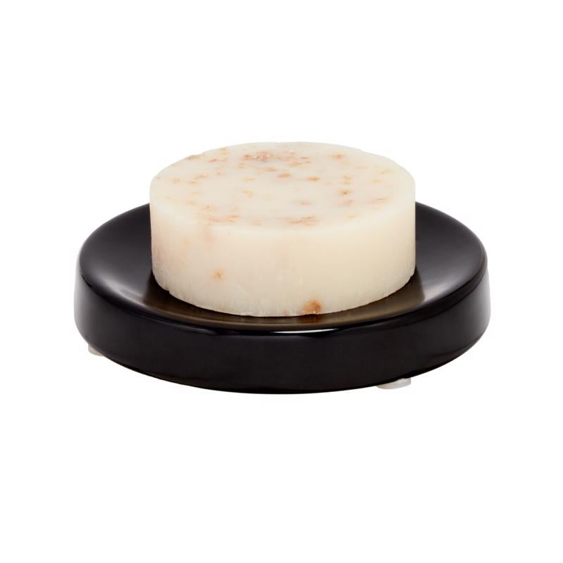 InterDesign Eco Vanity Black Ceramic Soap Dish