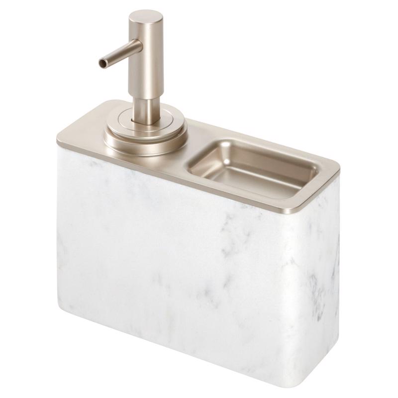 InterDesign Dakota White Plastic/Steel Soap Pump