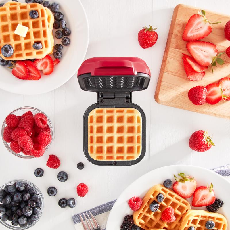 Rise by Dash 1 waffle Red Plastic Waffle Maker
