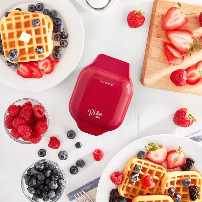 Rise by Dash 1 waffle Red Plastic Waffle Maker