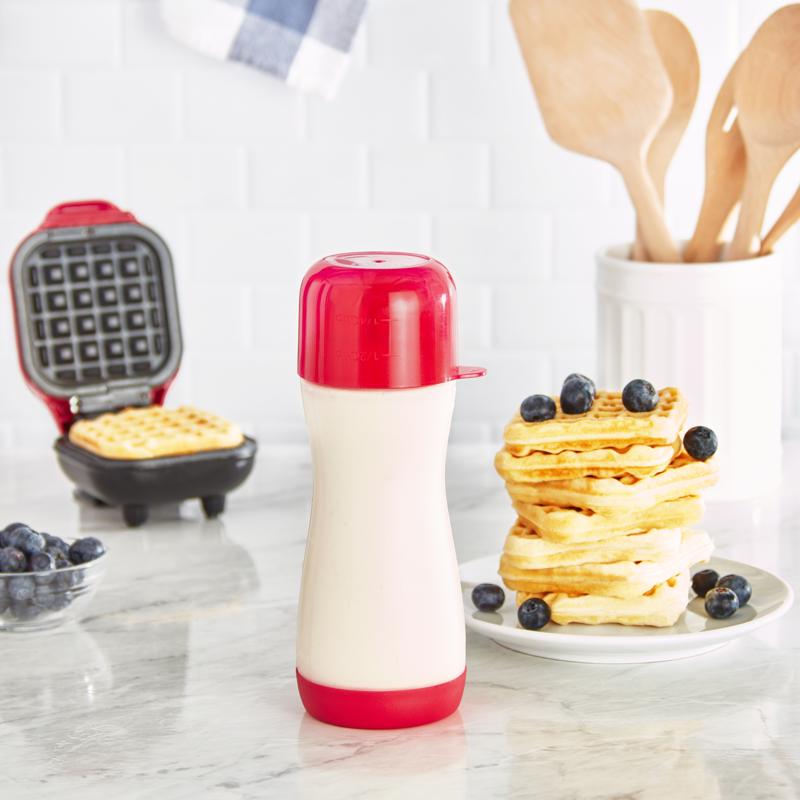 Rise by Dash Clear/Red ABS Plastic Batter Bottle 2 cups