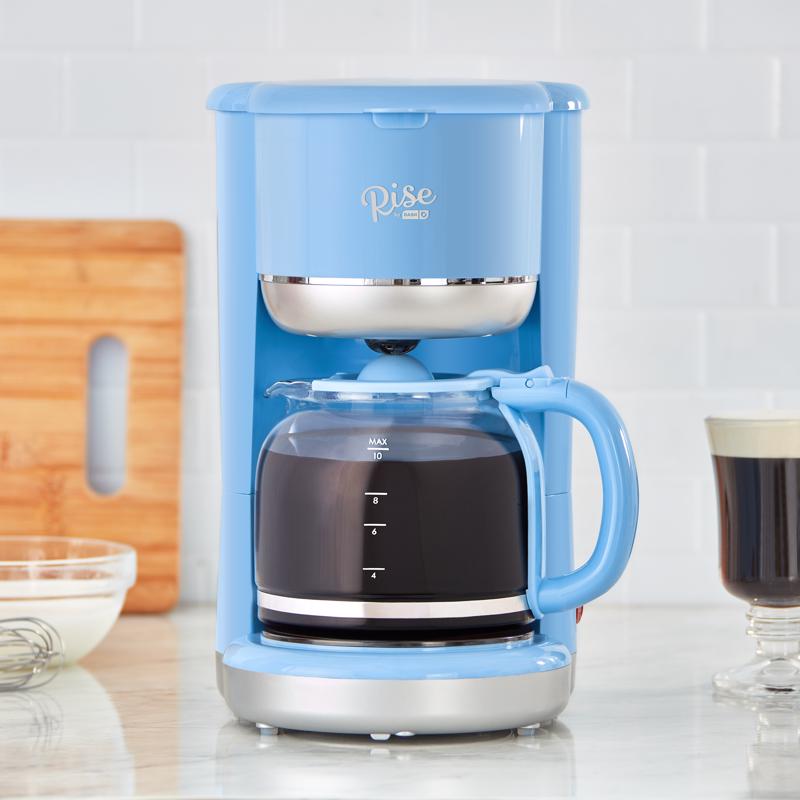 Rise by Dash 10 cups Blue Coffee Maker