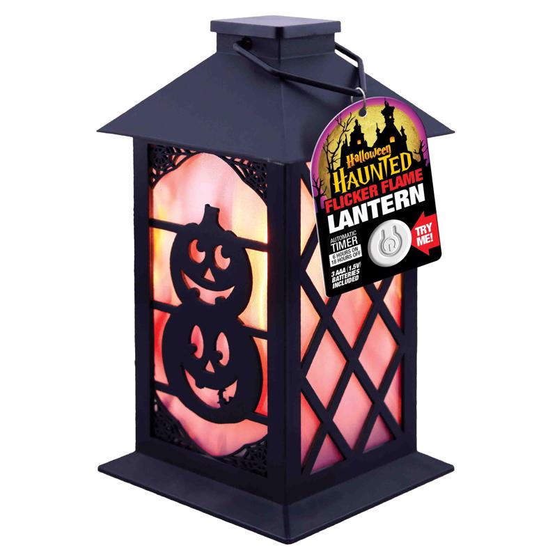 Magic Seasons 8 in. Haunted Flicker Flame Lantern Halloween Decor
