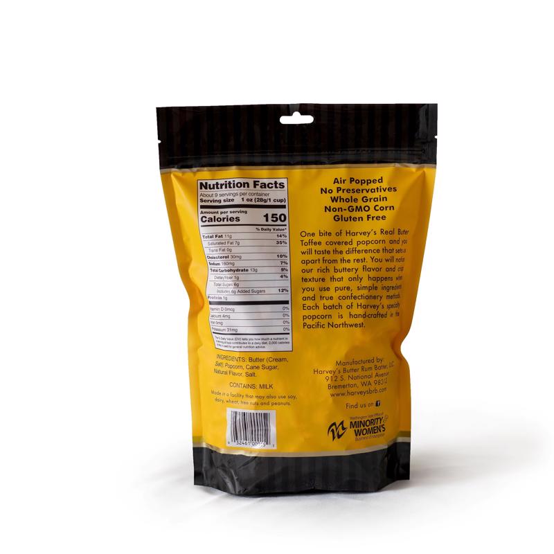 Harvey's Real Butter Toffee Popcorn 9 oz Bagged