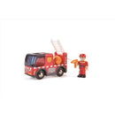 Hape Fire Truck with Siren Plastic/Wood Multicolored 2 pc