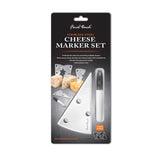 Final Touch Silver Plastic/Stainless Steel Cheese Marker Set