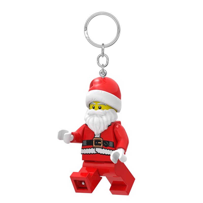 LEGO Classic Plastic Red/White Santa Keychain w/LED Light