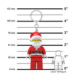 LEGO Classic Plastic Red/White Santa Keychain w/LED Light