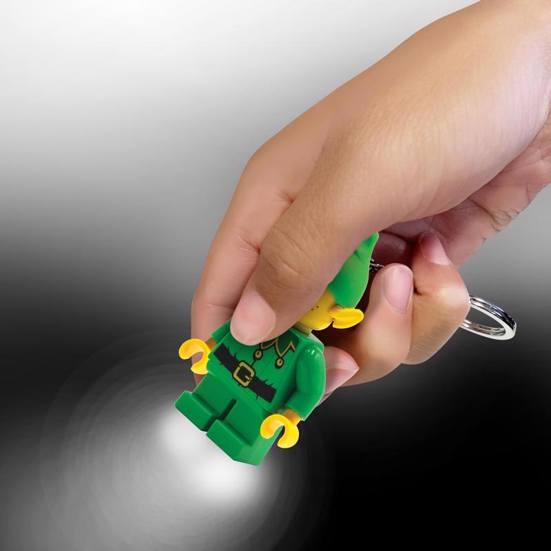 LEGO Classic Plastic Green/Yellow Elf Keychain w/LED Light
