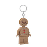 LEGO Classic Plastic Brown Gingerbread Man Keychain w/LED Light