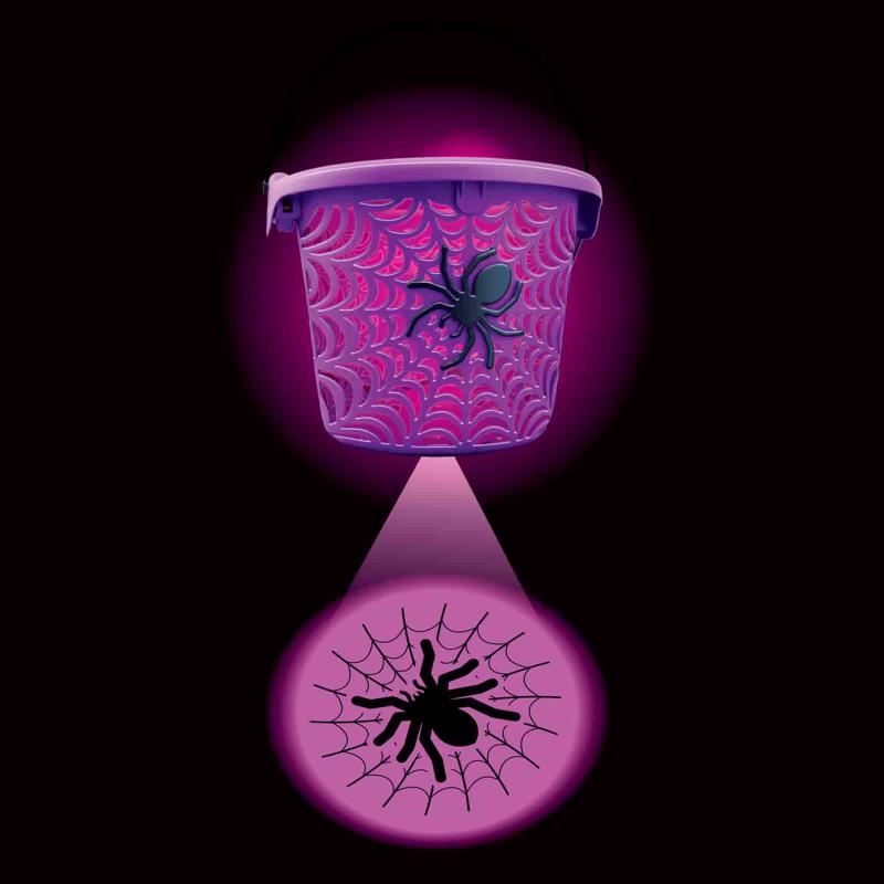 Magic Seasons Halloween Spider Web LED Projection Bucket 1 pk