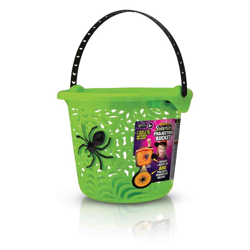 Magic Seasons Halloween Spider Web LED Projection Bucket 1 pk