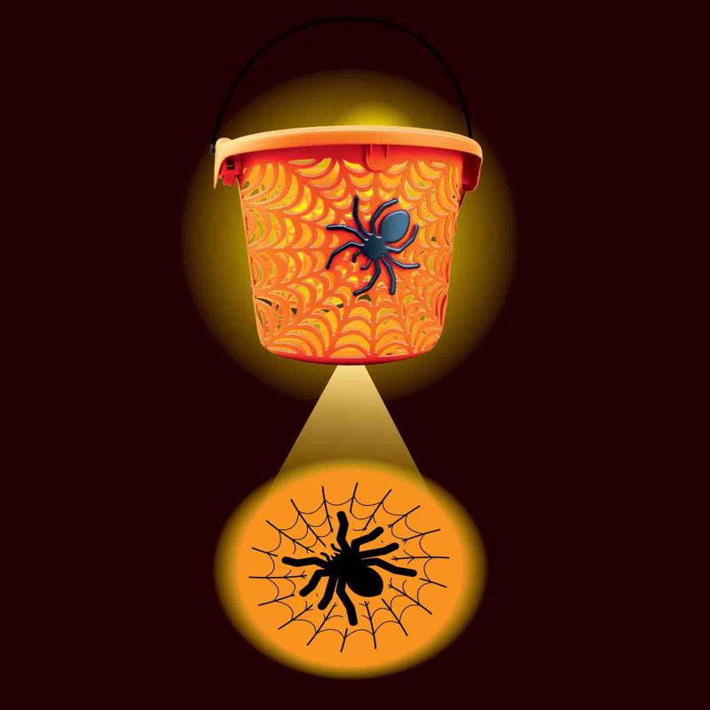 Magic Seasons Halloween Spider Web LED Projection Bucket 1 pk