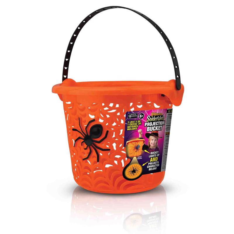 Magic Seasons Halloween Spider Web LED Projection Bucket 1 pk