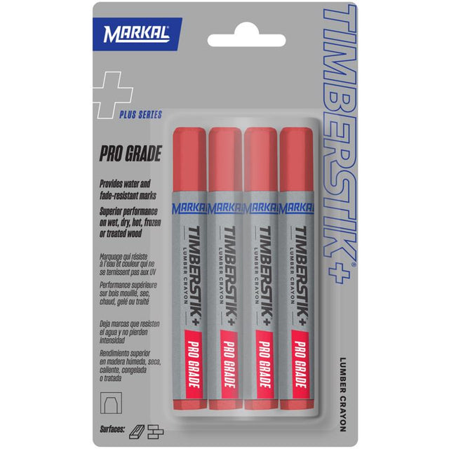 LUMBER CRAYON RED 8" 4PC