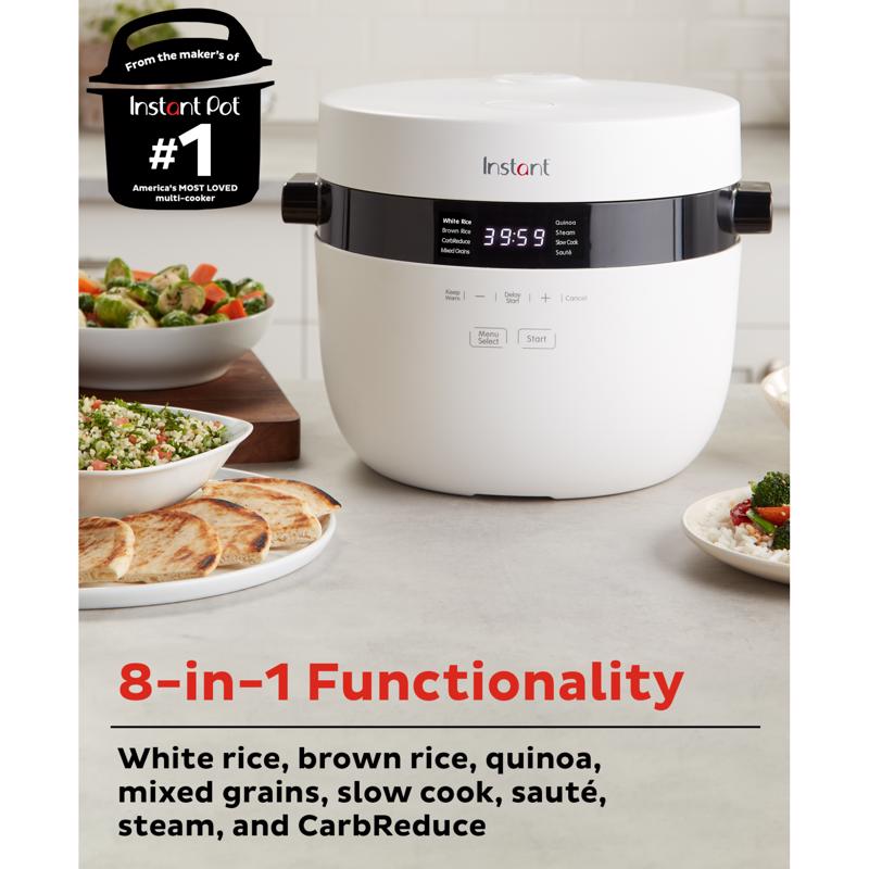 Instant White 20 cups Programmable Rice Cooker and Food Steamer