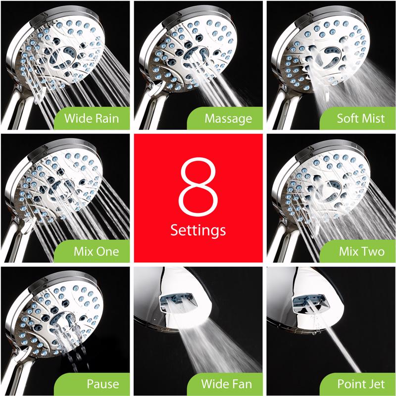 AquaCare Antimicrobial AS Seen On TV Handheld Shower Head Stainless Steel 1 pk