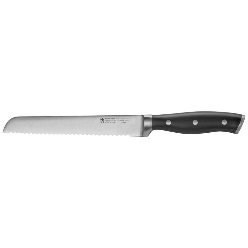 KNIFE BREAD BLK/SLVR 8"