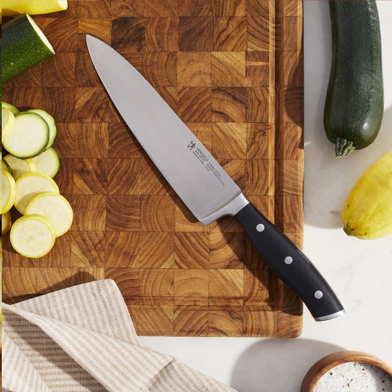 KNIFE CHEF'S BLK/SLVR 8"