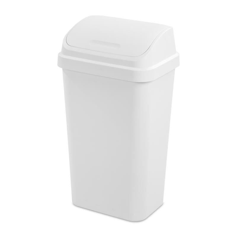 TRASH CAN WHITE 13GAL