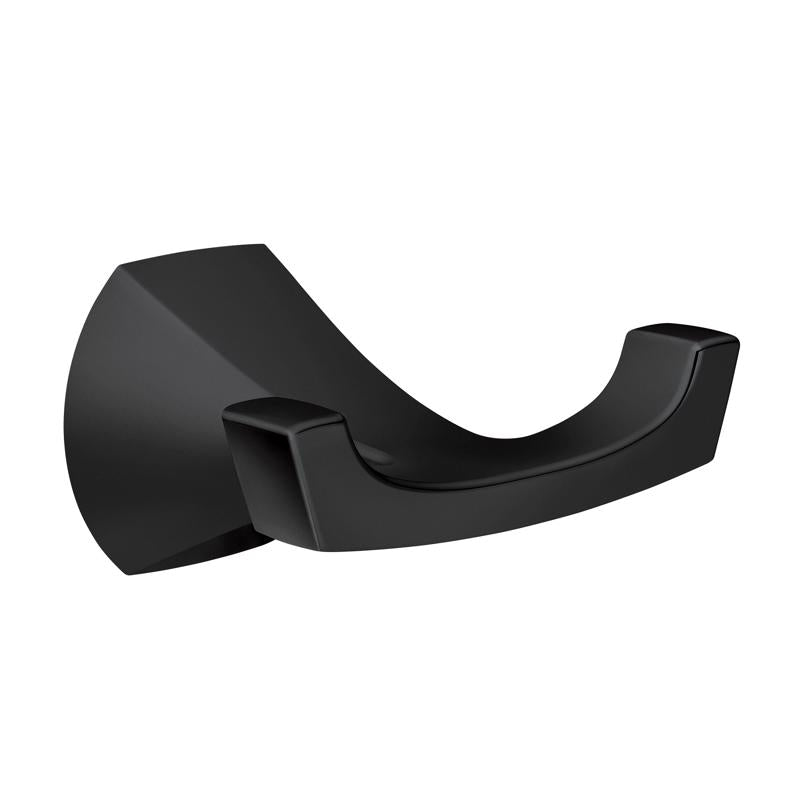 ROBE HOOK DBL LINDOR BK