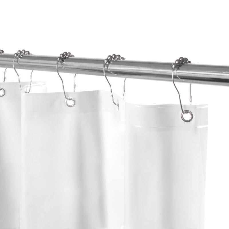 Kenney 72 in. H X 70 in. W White Shower Curtain Liner PEVA