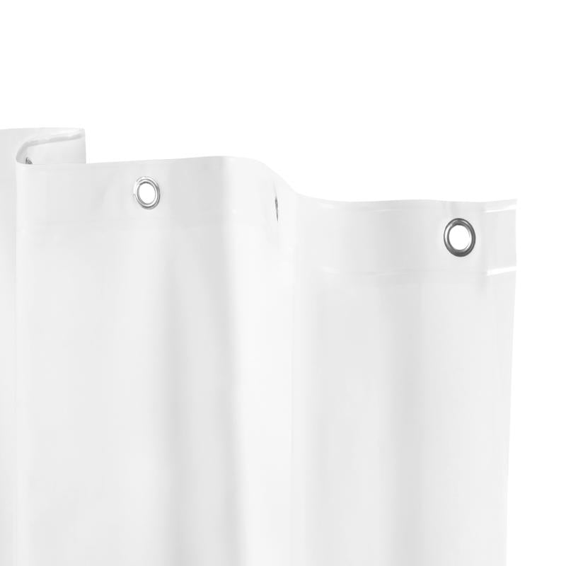 Kenney 72 in. H X 70 in. W White Shower Curtain Liner PEVA