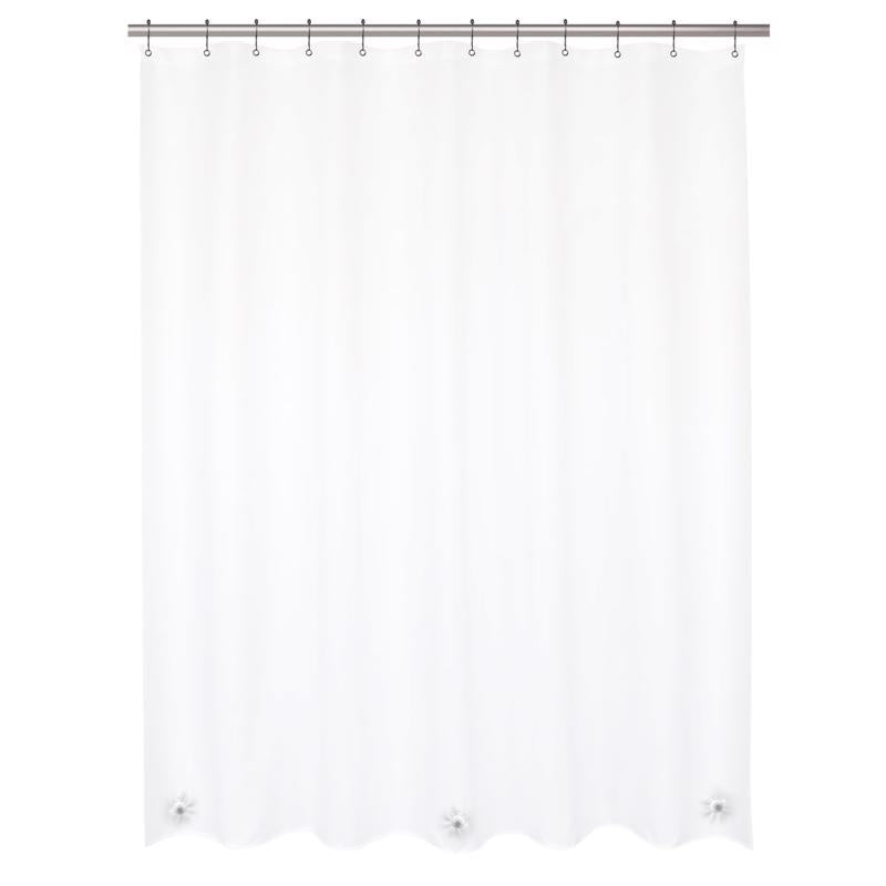 Kenney 72 in. H X 70 in. W White Shower Curtain Liner PEVA