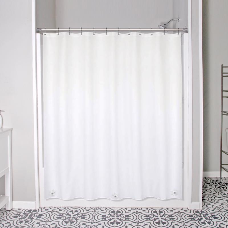 Kenney 72 in. H X 70 in. W White Shower Curtain Liner PEVA