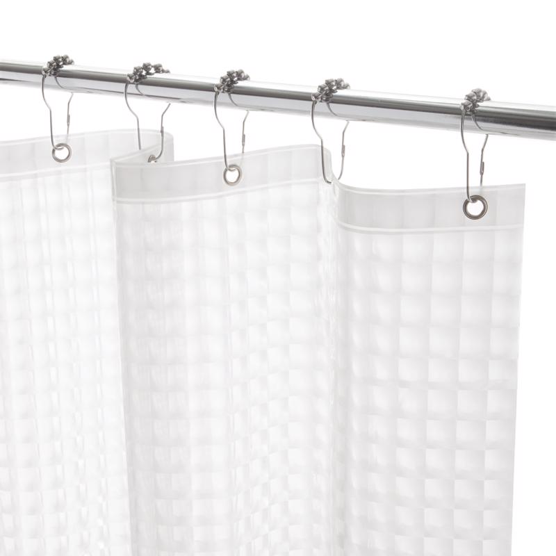 Kenney 72 in. H X 70 in. W Clear Embossed Shower Curtain Liner PEVA