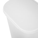 Sterilite 11.3 gal White Plastic D-Shape Wastebasket