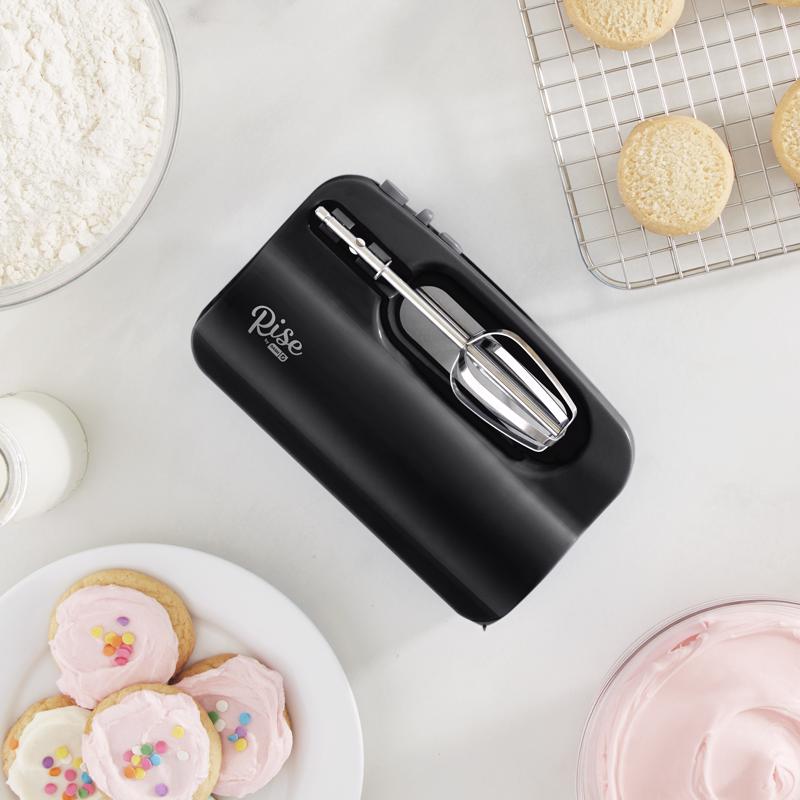 Rise by Dash Black 5 speed Hand Mixer