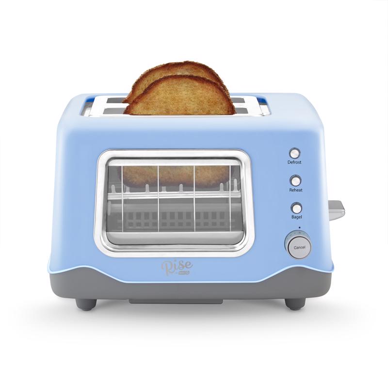 Rise by Dash Metal Blue 2 slot Toaster 7.9 in. H X 12.2 in. W X 9.5 in. D