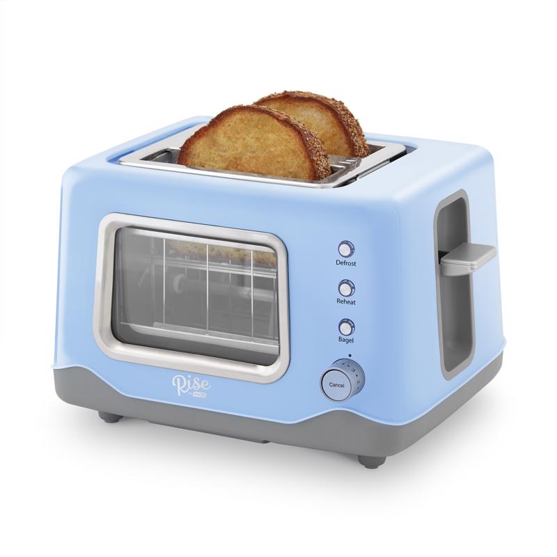 Rise by Dash Metal Blue 2 slot Toaster 7.9 in. H X 12.2 in. W X 9.5 in. D