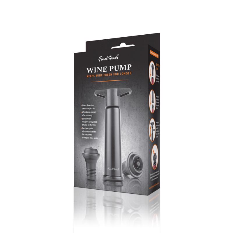 Final Touch Gray ABS Wine Pump