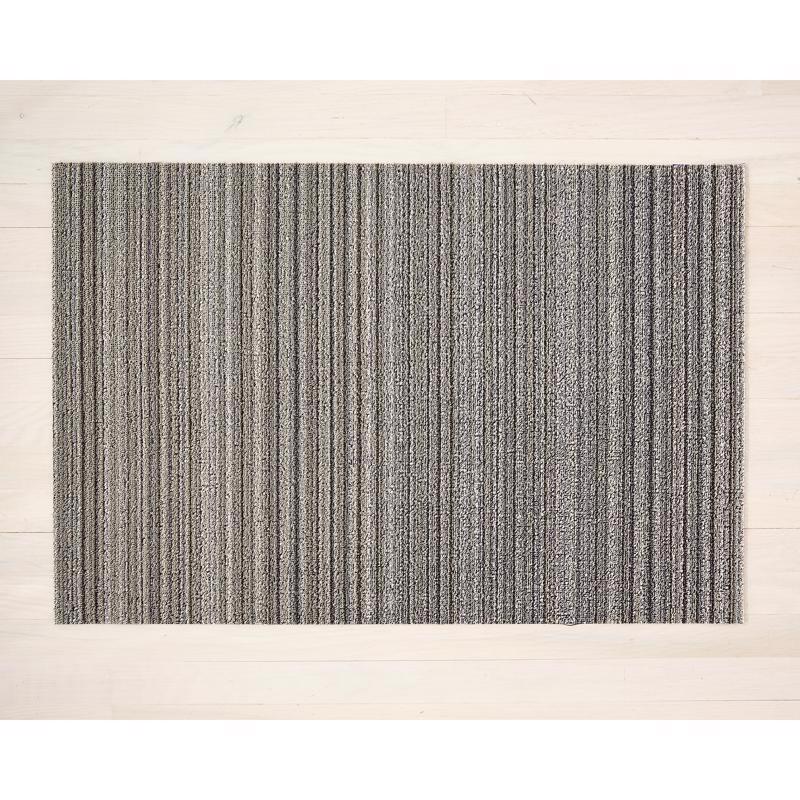 Chilewich 24 in. W X 36 in. L Gray/White Skinny Stripe Polyester/Vinyl Utility Mat