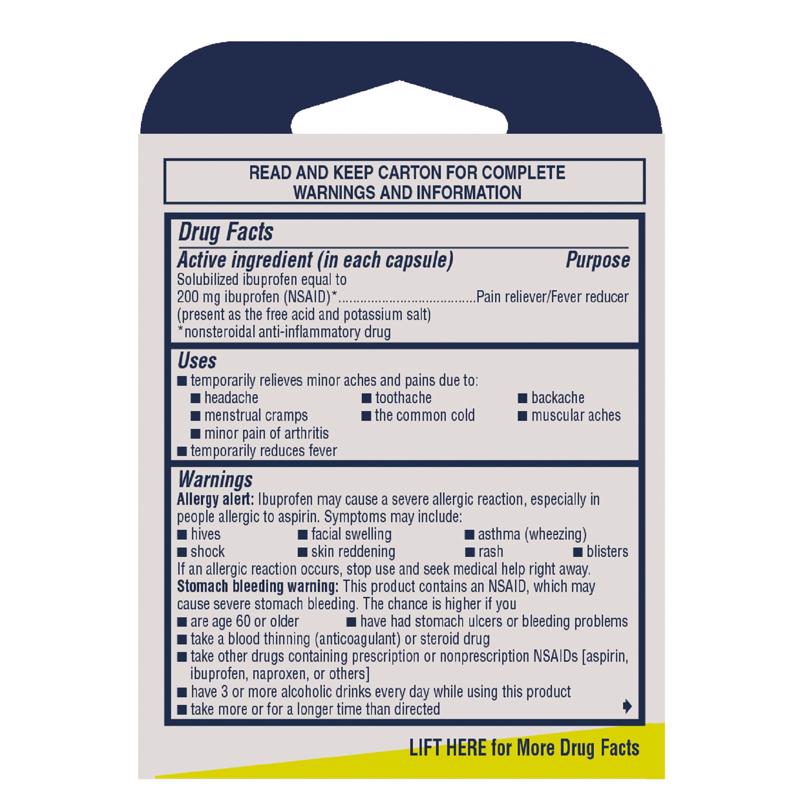 Advil Liqui-Gels Pain Reliever/Fever Reducer 6 ct 1 pk